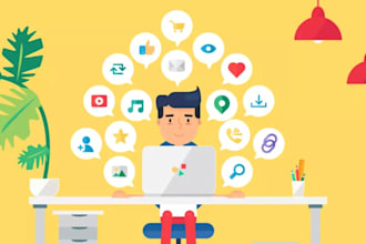 do social media management and provide customer support
