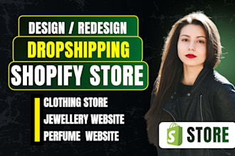 design clothing shopify store, redesign shopify dropshipping, jewellery website