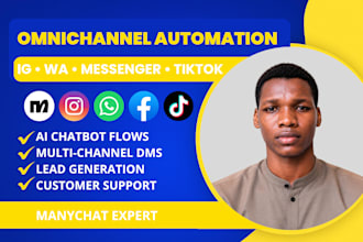build manychat automation for instagram whatsapp messenger tiktok