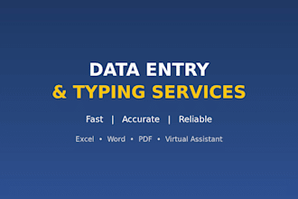 accurate data entry and typing work