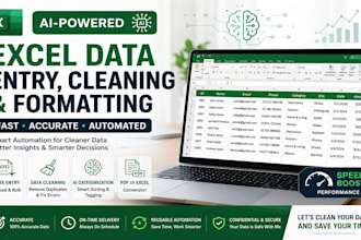 do excel data entry, data cleaning and formatting use ai