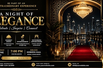 make creative luxury poster and event flyer