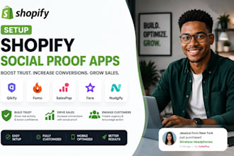 setup shopify social proof apps like qikify fomo salespop fera nudgify
