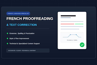 proofread and edit your french technical text