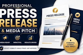 write professional press release and media pitch for brands startups launches PR