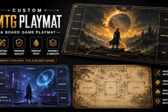 design mtg playmat, board game playmat