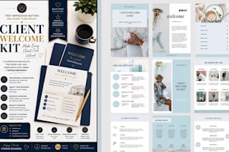 do client welcome packet book, kit, guide onboarding list welcome guide package