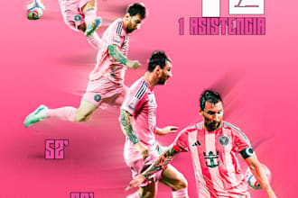design high impact sports posters and social media graphics