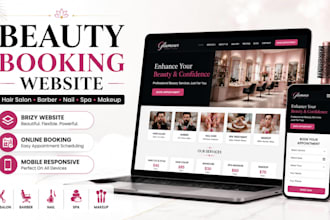 design hair nail salon barber spa makeup artist beauty booking brizy website