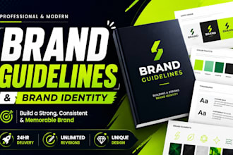 make professional corporate branding guide, logo and brand identity