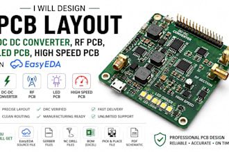 design high speed rf and dcdc converter pcb layout for jlcpcb in altiumdesigner