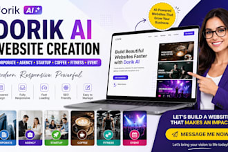 design dorik ai website creation corporate agency startup coffee fitness event