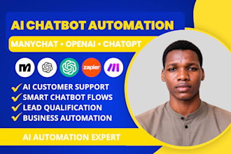 manychat ai chatbot chatgpt zapier automation