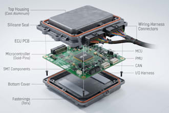 design automotive ecu pcb with can nus and embedded electronics