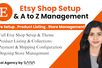 be your etsy VA for store setup and a to z management