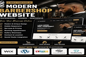 create a modern barbershop website