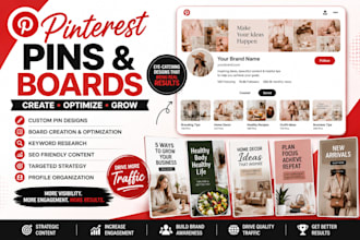 create pinterest pins and optimize boards to grow traffic