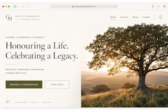build wix funeral celebrant website squarespace memorial ceremony website
