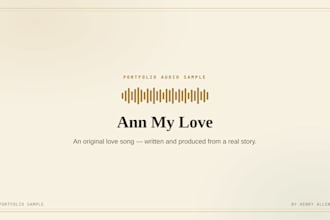 write and produce a personalized tribute or love song