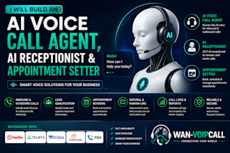 build ai voice call agent, ai receptionist and appointment setter