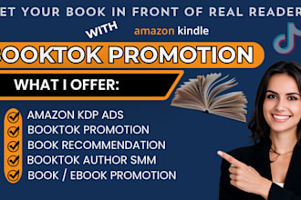 promote your book to boost amazon kdp sales, viral booktok promotion