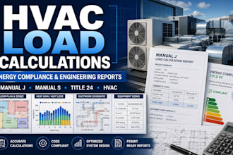 prepare hvac energy compliance and manual j load calculation reports