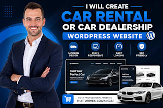 create a car rental or car dealership wordpress website
