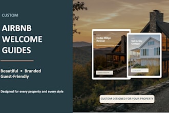 design a custom airbnb welcome book and guest guide