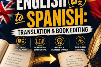 translate, write, proofread, and edit your book in spanish
