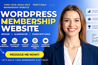 design wordpress elementor membership website wordpress website design wordpress