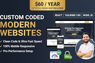 build a custom coded fast responsive website