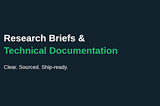 write a clear research brief or technical document