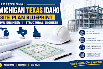 do michigan texas idaho site plan blueprint civil engineer structural engineer