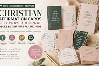 design christian affirmation card self prayer journal decks scripture flashcards