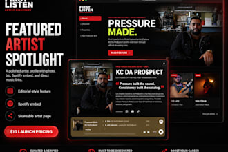 publish a professional music artist feature