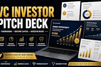 create an investor and venture capital pitch deck for startup fundraising