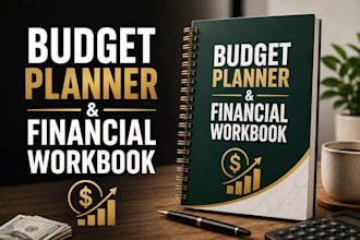 design a professional budget planner financial workbook and finance ebook