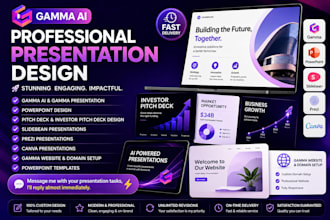 design investor ready pitch decks and presentations using gamma, tome, ai layout