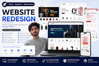 redesign shopify, website and landing pages for better leads and conversions