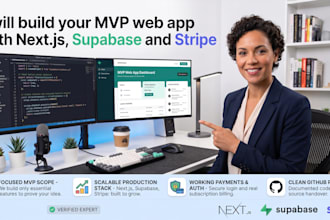 build your mvp web app with nextjs, supabase and stripe
