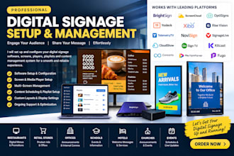 setup a professional digital signage brightsign  screencloud  optisigns