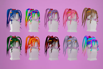 create custom roblox ugc hair and game ready 3d hairstyles