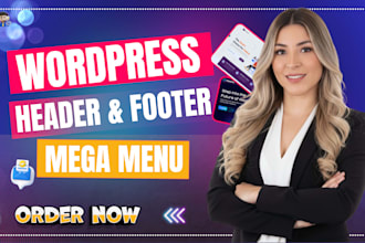 design or customize your wordpress header and footer