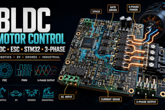 design bldc motor controller foc esc motor driver pcb stm32