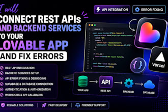 connect rest apis and backend services to your lovable app and fix errors