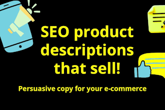 write persuasive SEO product descriptions for your e commerce