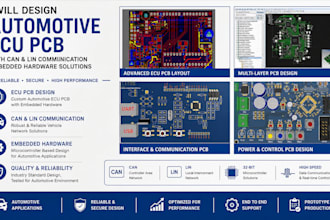 design automotive ecu pcb with can lin communication and embedded hardware