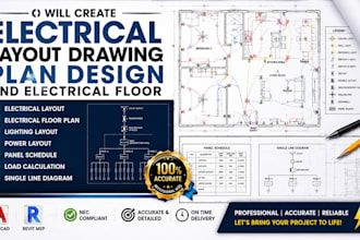 create electrical  layout drawing plan design and construction drawing