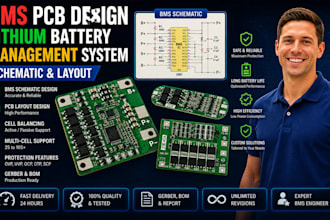 design bms pcb lithium battery battery management system schematic and layout