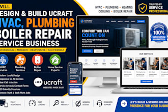 build ucraft hvac companies plumbing service boiler repair business website